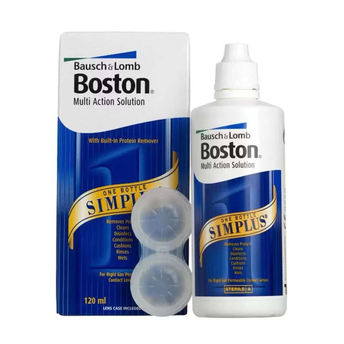 4 x 120 ml Boston Simplus Multi Action Contact Lens Solution - Expiry 05/2026