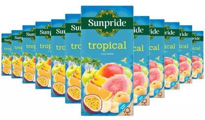 Sunpride Tropical Juice Drink Party Tropics Fruit Carton Box Pack 12 x 1 Litre