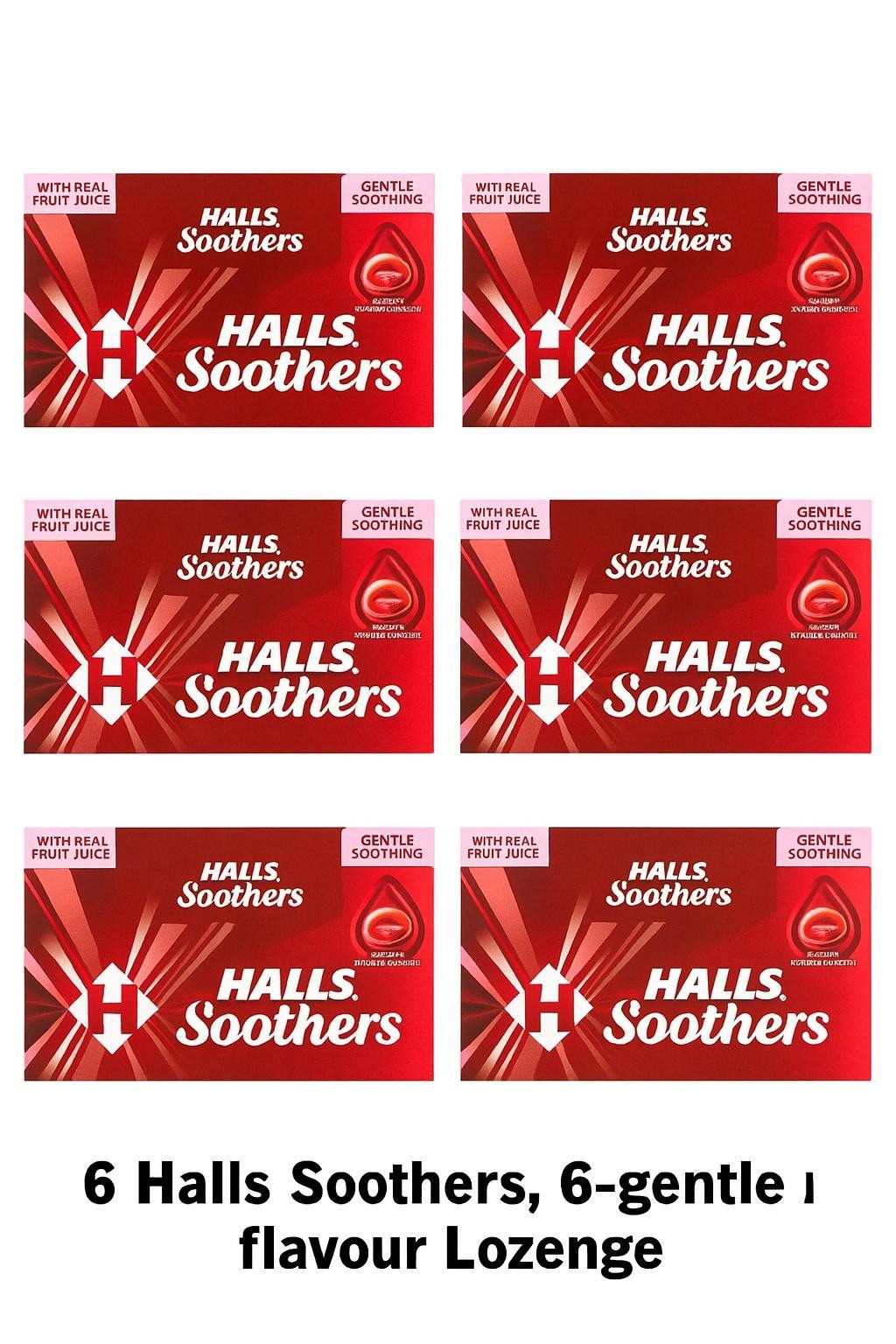 Halls Soothers Cherry Flavour 6 Pack 20 boxes 