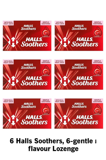 Halls Soothers Cherry Flavour 6 Pack 20 boxes 