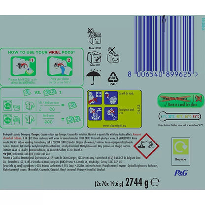 Ariel Washing Pods All In 1 Pods Clothes 2 x 70 Washes (140 washes) Original