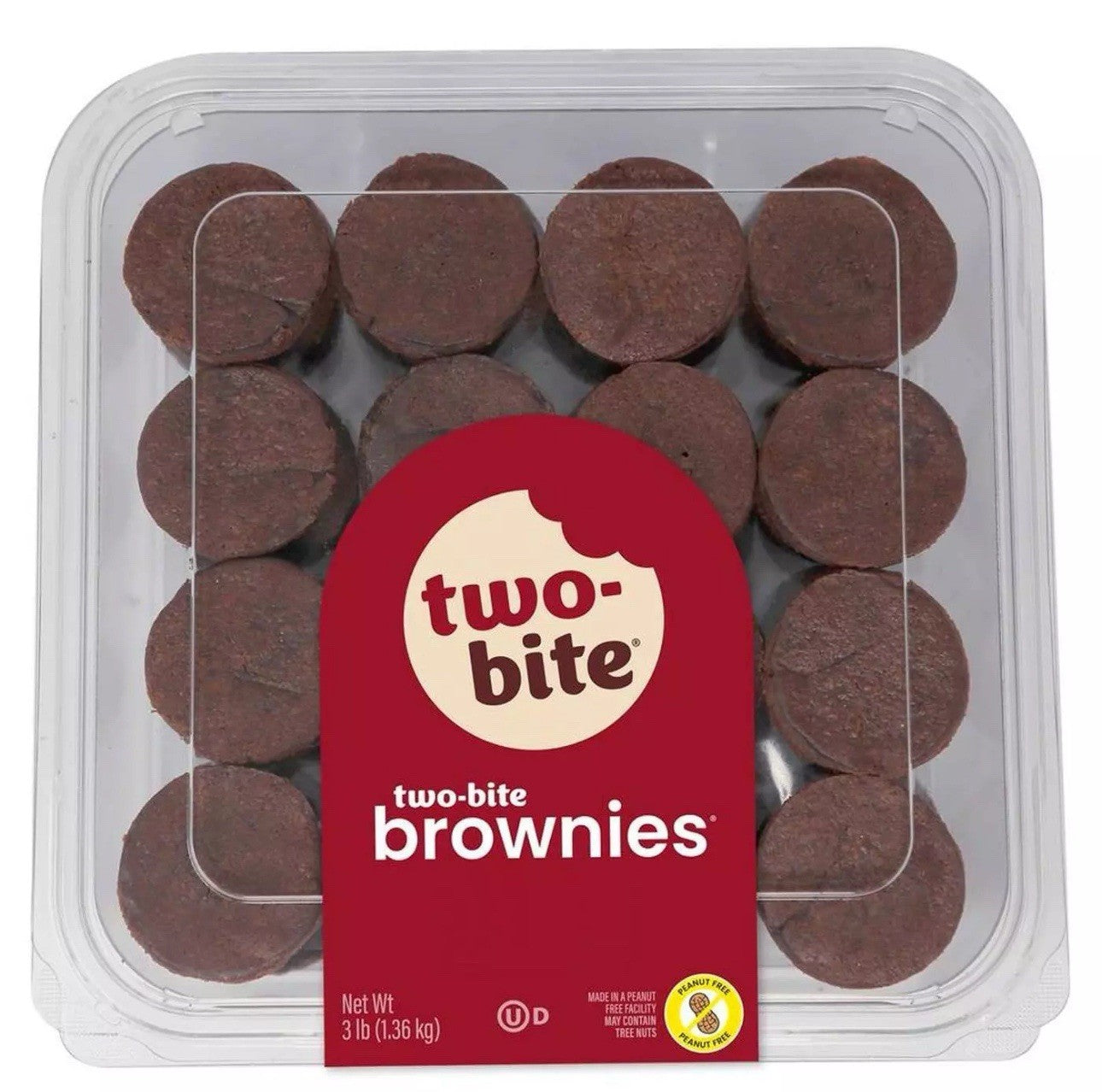 Two Bite Brownies Rich Moist Chewy Decadent Sweet Chocolate Cakes Pack of 1.36kg