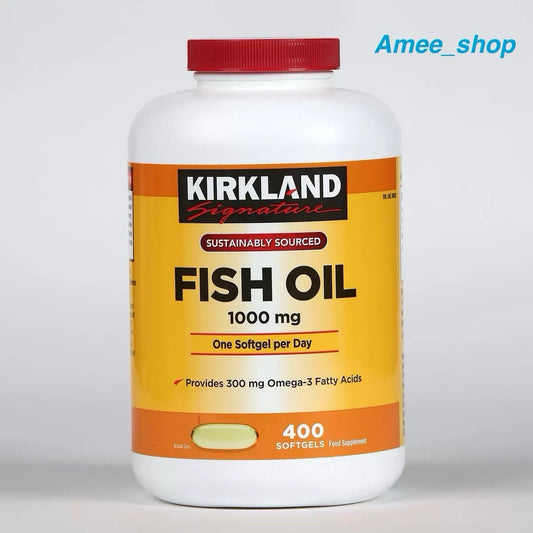 Kirkland Fish Oil Vitamins 400 Softgel Fatty Acids Omega3