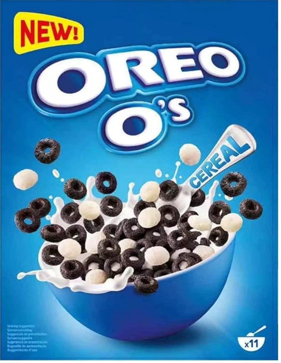 Oreo O's Cereal Breakfast Crunchy Cocoa Hoops Vanilla Discs Cereal Pack 2 x 350g