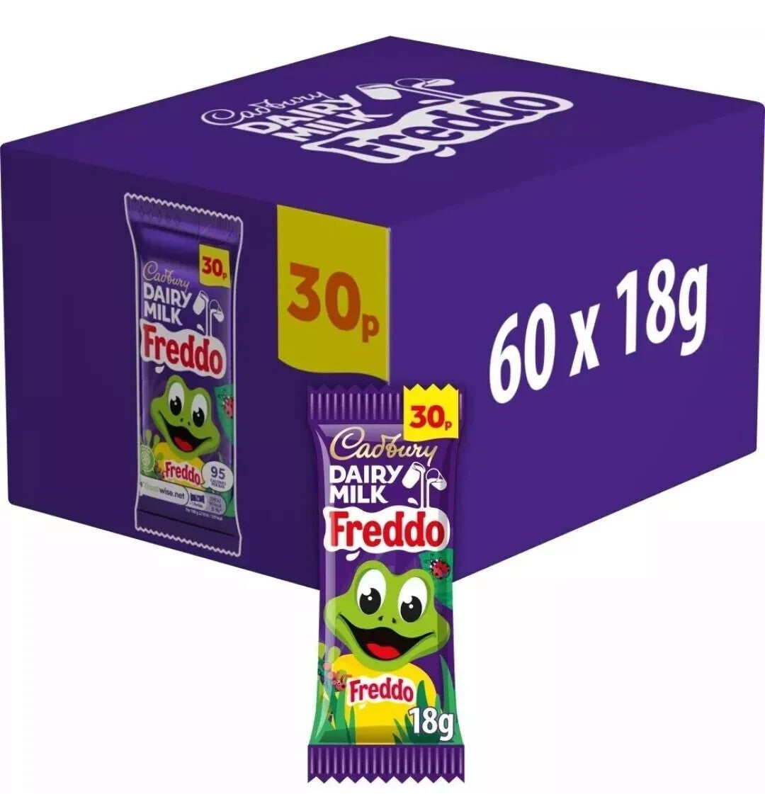 Cadburys Dairy Milk Freddo Box of 60 x 18g Bars - perfect for each other 
