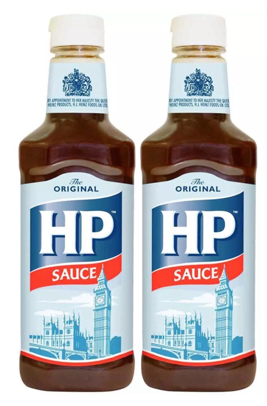 HP Brown Sauce Original Meat Spice Rich Tangy BBQ Rich Flavour Taste Pack 2x600g