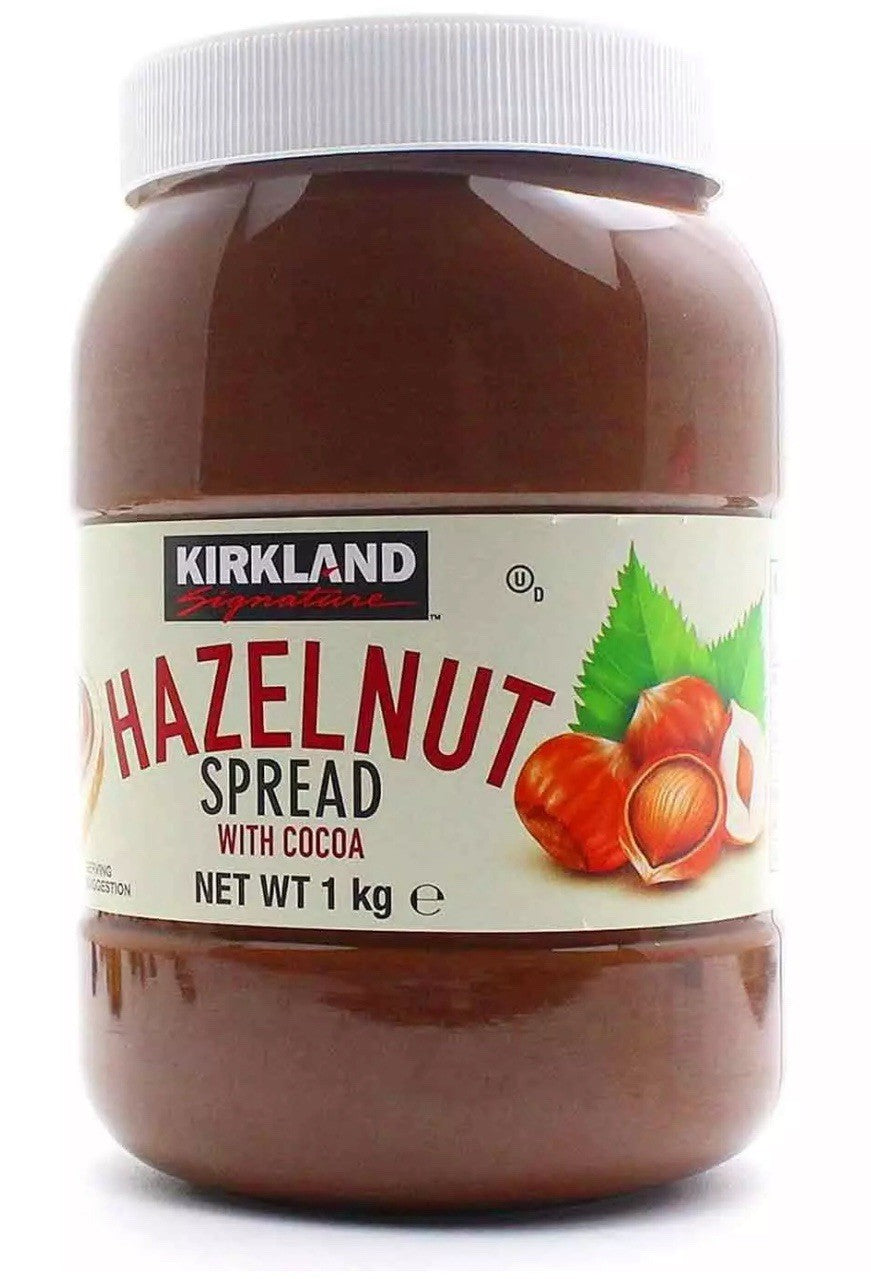 Kirkland Signature Hazelnut Chocolate Spread with Cocoa Pack of 2 x 1kg Jars New