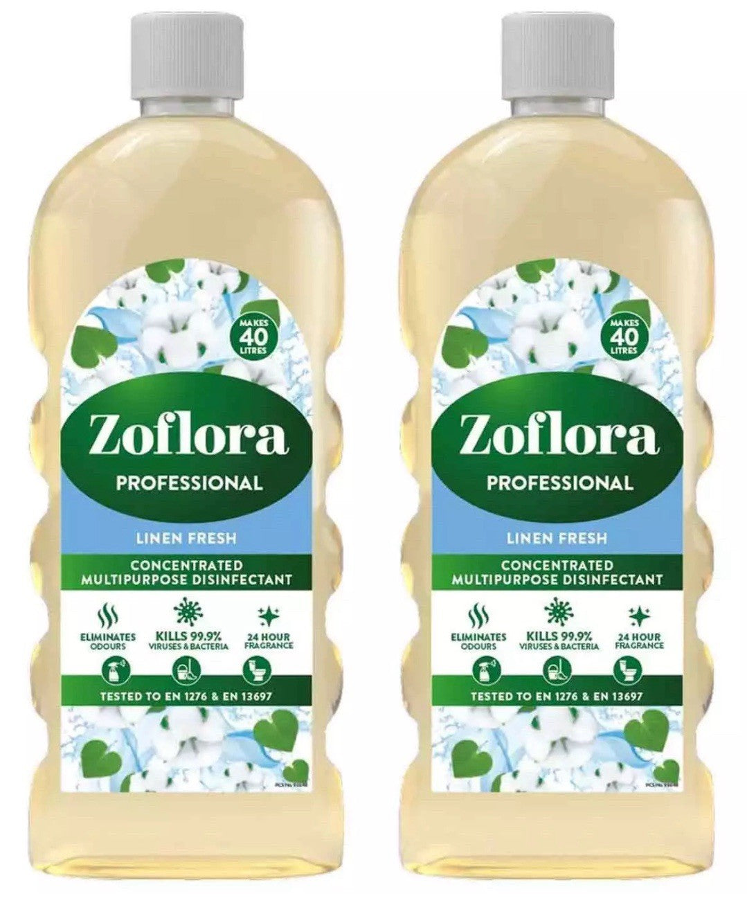 Zoflora Concentrated Multipurpose Disinfectant All Day Linen Fresh Pack 2 x 1L