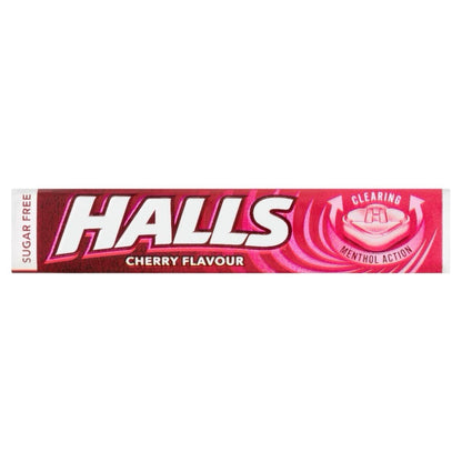 Halls Cherry Menthol Sweets 20 Packs Cherry Sugar Free