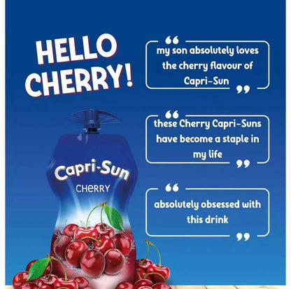 Capri-Sun Cherry Juice Drink Sport Resealable Pouch Kid Party Box Pack 15x 330ml