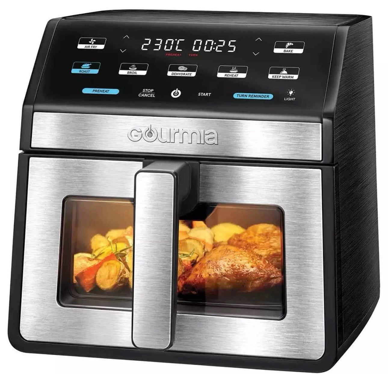 Gourmia Digital Air Fryer 7.6L With Light & Window Black 7 Fry Functions GAF858