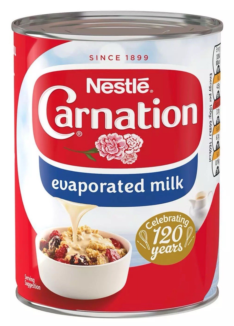 Nestle Carnation Evaporated Milk Dessert Pudding Rich Creamy Topping Pack12x410g