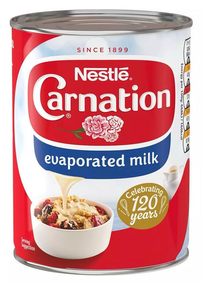 Nestle Carnation Evaporated Milk Dessert Pudding Rich Creamy Topping Pack12x410g