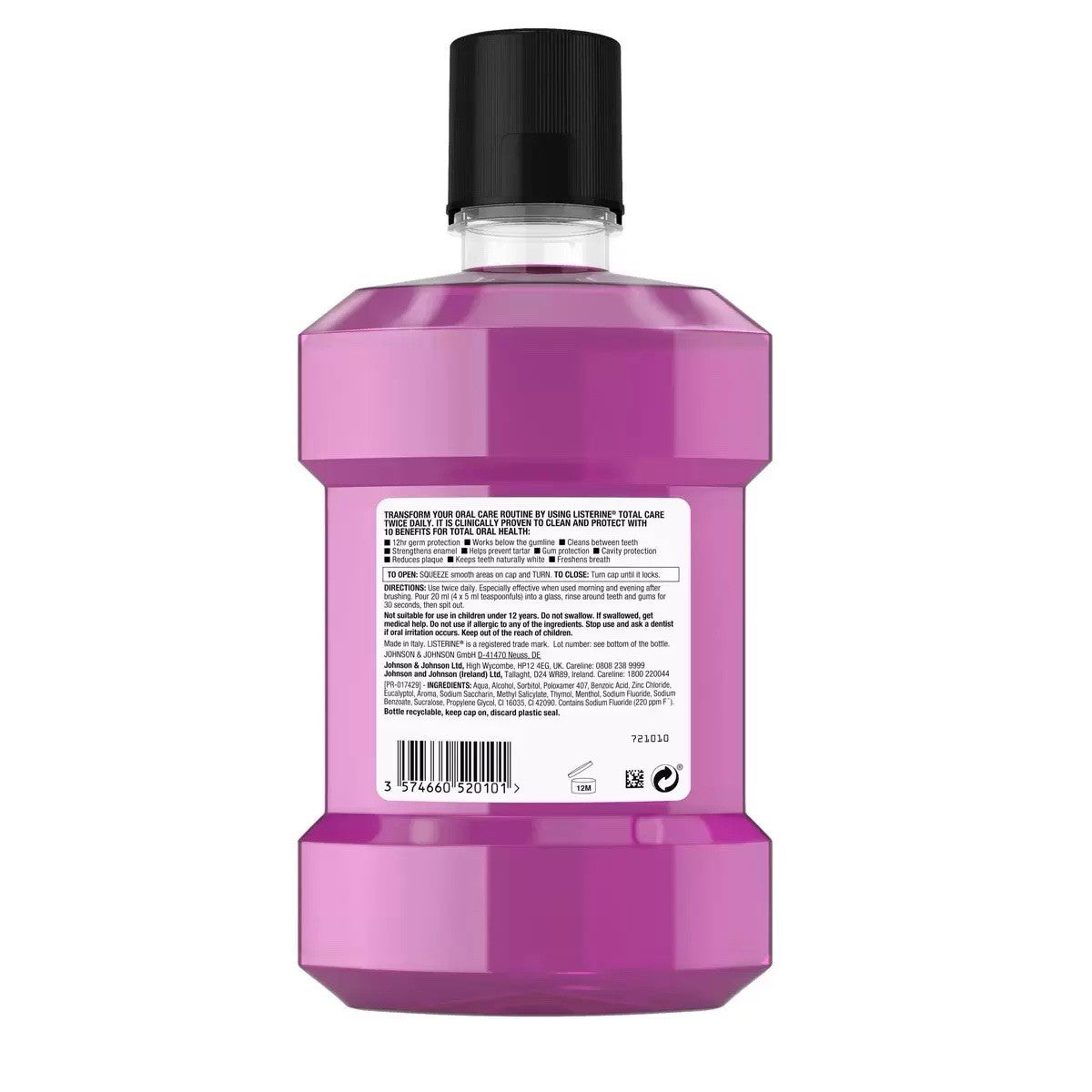 2 x 1 Litre Listerine Total Care Clean Mint Mouthwash Listerene