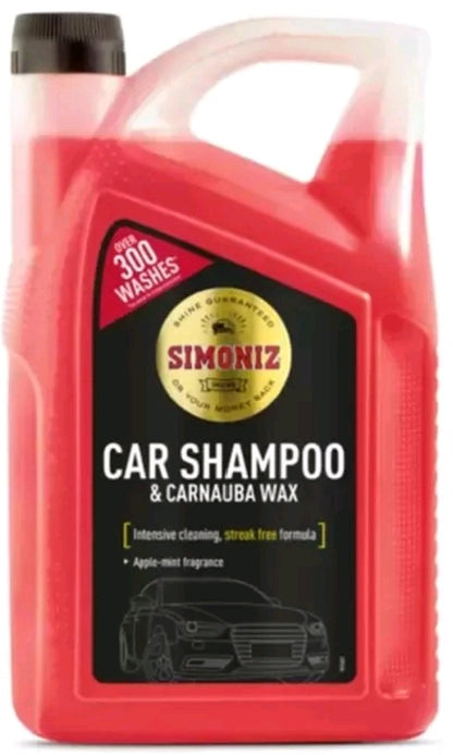 Simoniz Professional Car Wash Shampoo & Carnauba Wax 5L Over 300 washes 5 Litres
