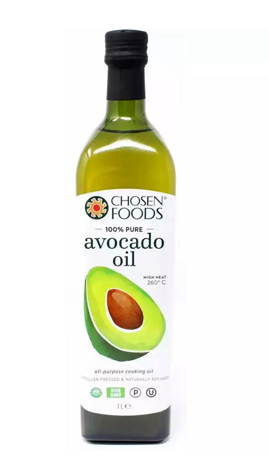 Chosen Foods 100% Pure Avocado Oil All Purpose Natural Cooking Bottle Pack 1L