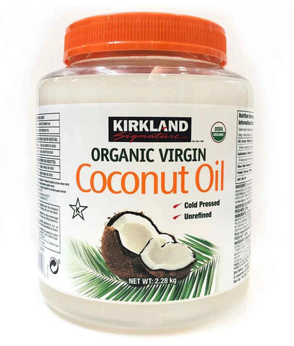 Kirkland Signature Organic Virgin Coconut Oil Pure Pressed Unrefined Tub 2.28 kg