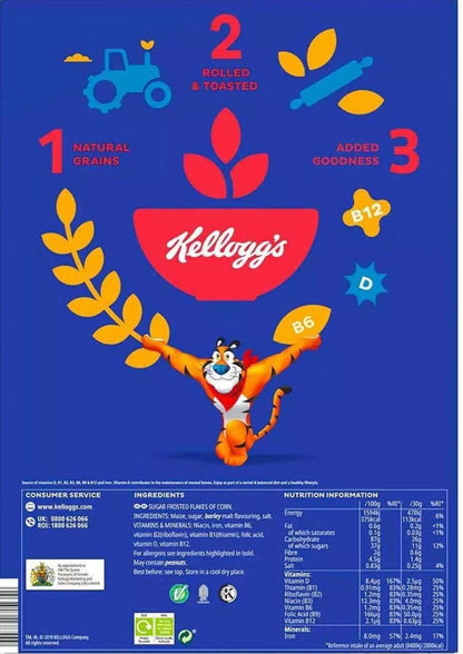 Kellogg's Frosties Breakfast Cereal Crunchy Frosted Corn Flake Tiger Pack 2x925g