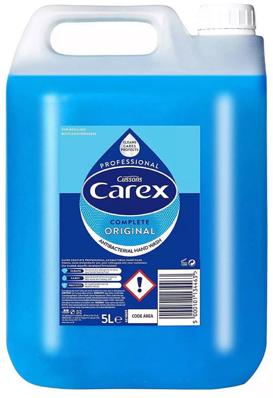Carex Cussons Complete Professional Original Refill Hand Wash Soap Liquid Gel 5L