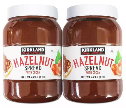 Kirkland Signature Hazelnut Chocolate Spread with Cocoa Pack of 2 x 1kg Jars New
