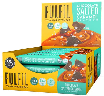 Fulfil Chocolate Salted Caramel Flavour High Protein Snack Bar Pack of 15 x 55g