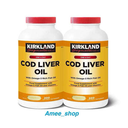 Kirkland Signature Cod Liver Oil+Omega3 Fish 1150mg Vitamin Pack - 200 Capsules