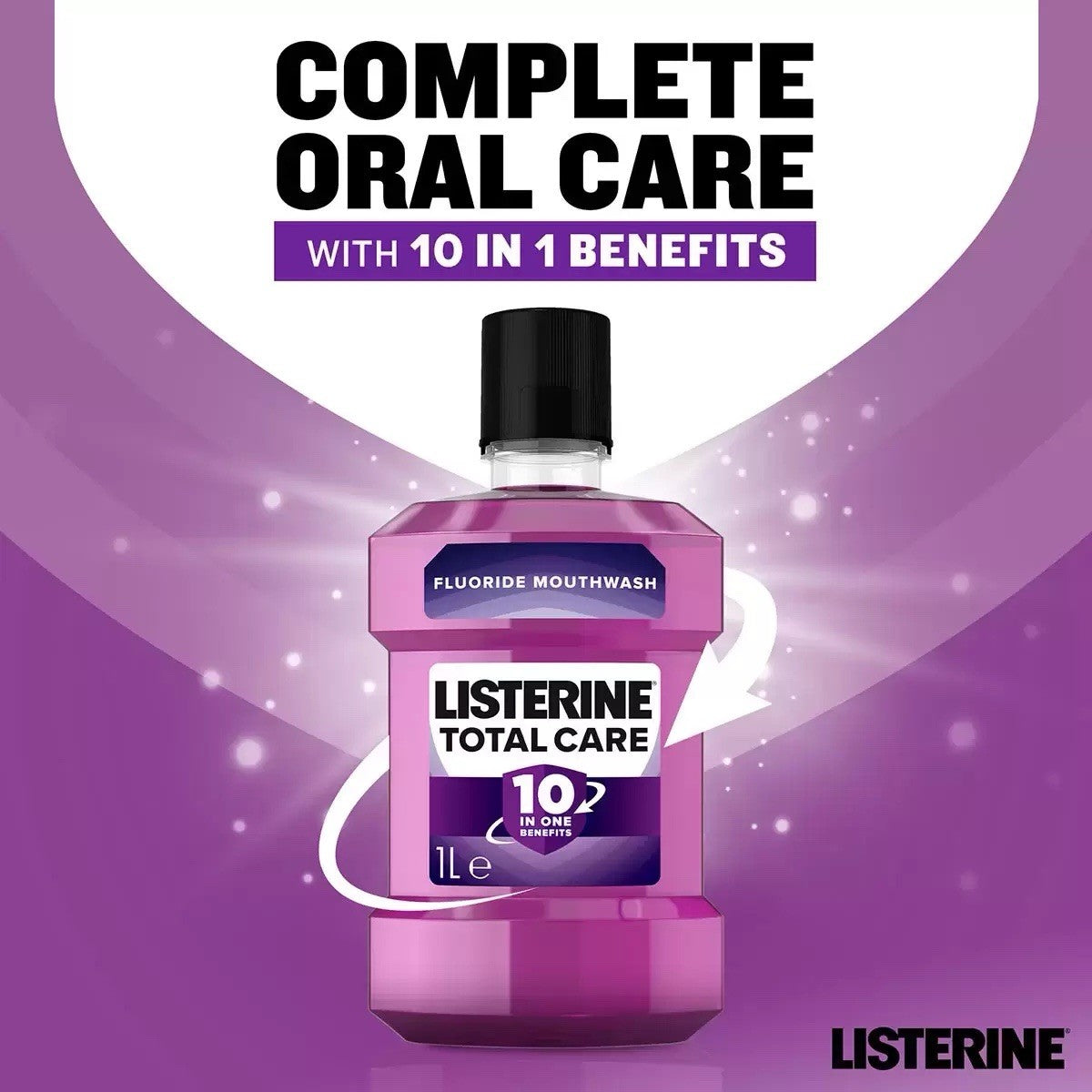2 x 1 Litre Listerine Total Care Clean Mint Mouthwash Listerene