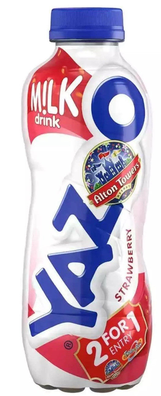 YAZOO Strawberry Milkshake Milk Drink High in Protein Calcium 1Litre (Pack of 6)