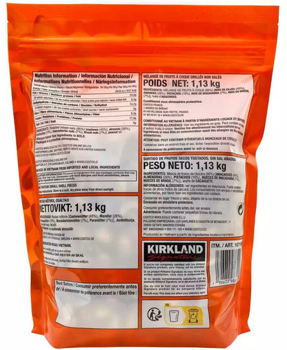 Kirkland Signature Extra Fancy Unsalted Mixed Nuts Cashew Brazil Bag Pack 1.13kg