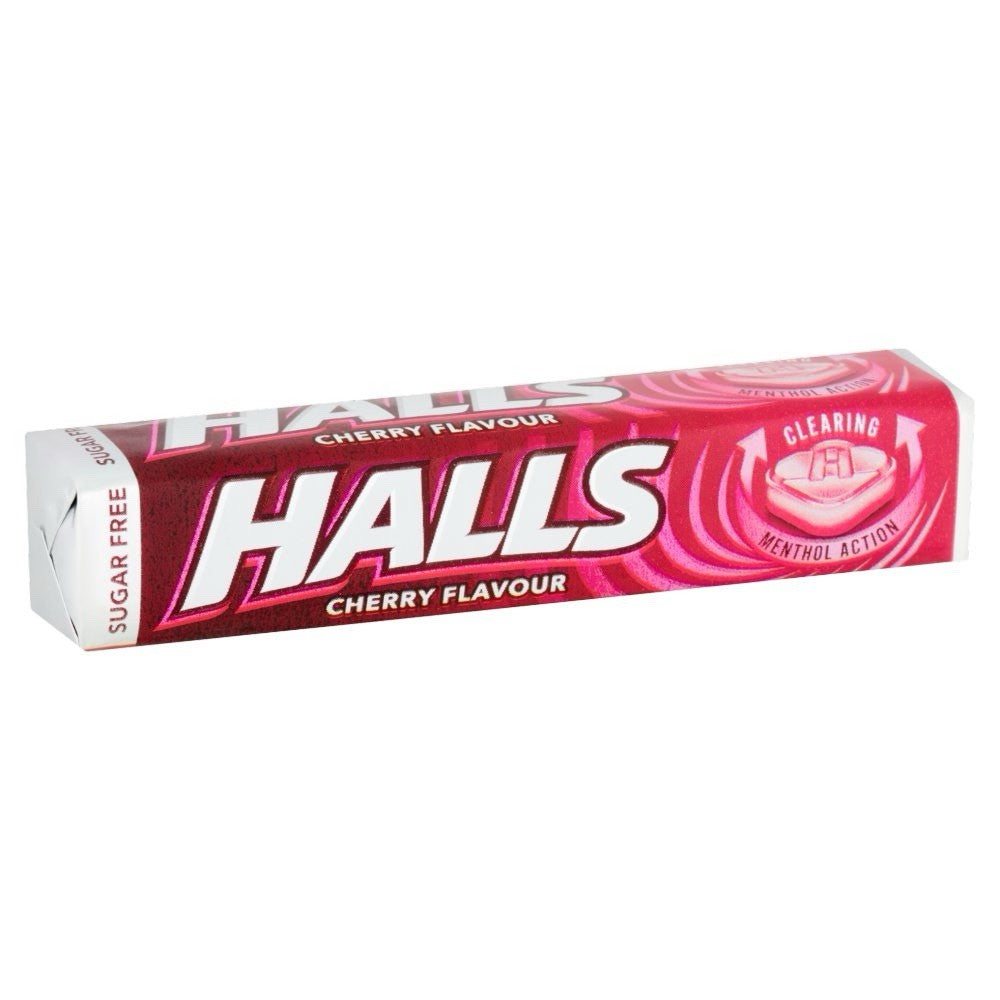Halls Cherry Menthol Sweets 20 Packs Cherry Sugar Free