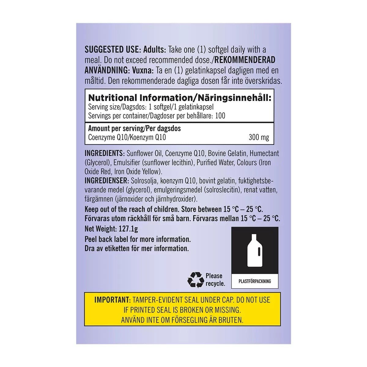 Kirkland Signature CoQ-10 300mg, 100 Softgel (3 Months Supply) SAME DAY DISPATCH