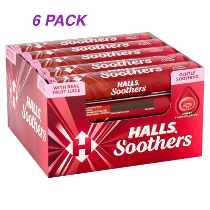 Halls Soothers Cherry Flavour 6 Pack 20 boxes 