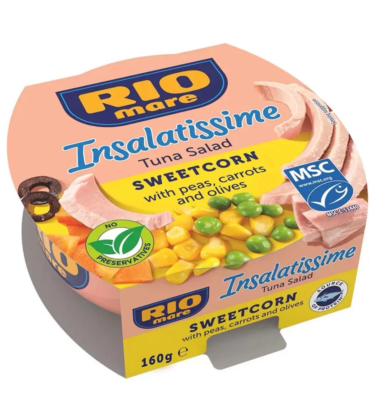 Rio Mare Insalatissime Sweetcorn & Tuna Salad Tasty Ready Eat Fish Pack 4 x 160g