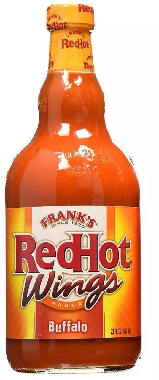 Frank's RedHot Wings Buffalo Sauce Red Hot Spicy Flavour Pack Bottles 2 x 680ml