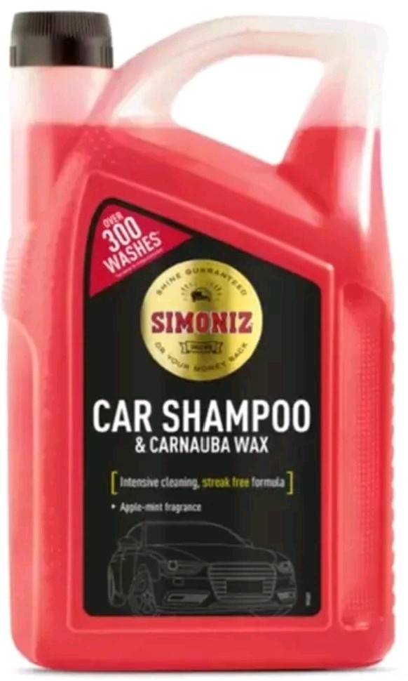 Simoniz Professional Car Wash Shampoo & Carnauba Wax 5L Over 300 washes 5 Litres
