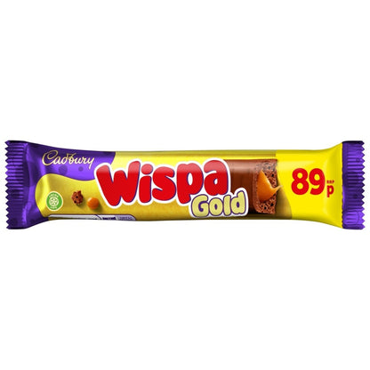 Cadbury Wispa Gold Full-Sized 48g Bars (Box of 48) – Smooth Chocolate