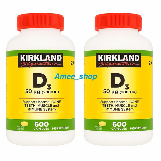 Kirkland Vitamin D3 Supplement 2 x 600 tablets Supports Immune, Bone