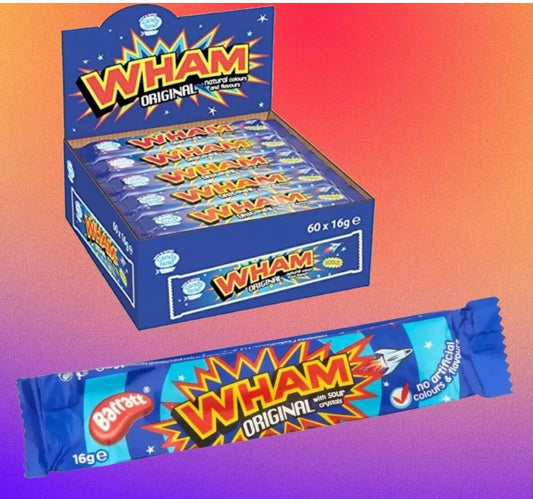 Full Case Original Retro Wham Chew Bars 60 Bars Only £11.49  UK Tracked Postage