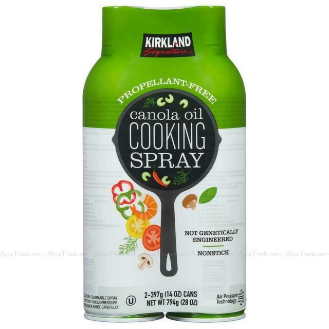Kirkland Signature Canola Oil Cooking Spray Nonstick Propellant Free Pack 2x397g
