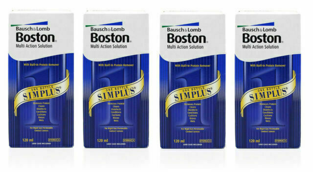 3 Packs 120ML Bausch & Lomb Boston Simplus Solution BB 08/2026