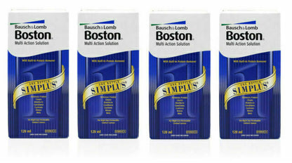 3 Packs 120ML Bausch & Lomb Boston Simplus Solution BB 08/2026